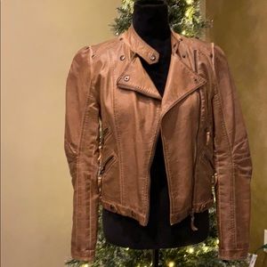 Blu Pepper Faux Leather Jacket